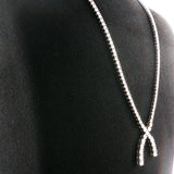 8.22 CTTW Wishbone Necklace