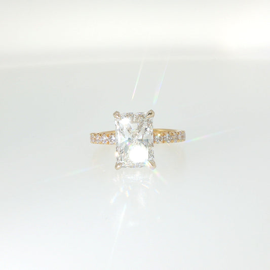 3.68 CTTW Accented Solitaire Ring