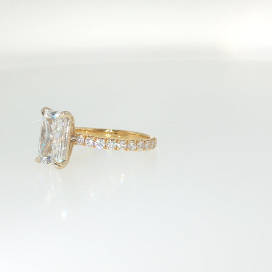3.68 CTTW Accented Solitaire Ring