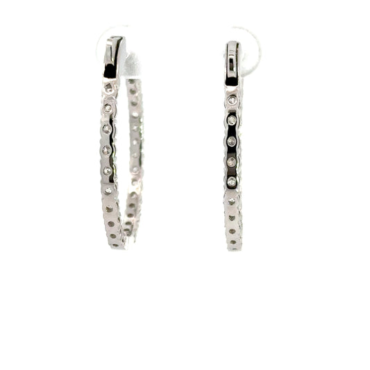 3.00 CTTW Hoops Earrings