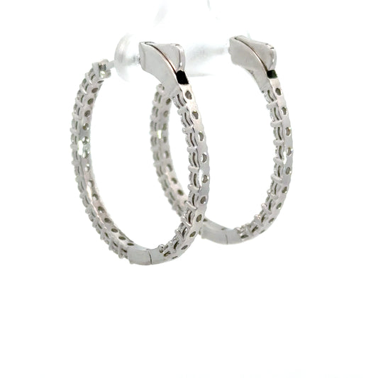 3.00 CTTW Hoops Earrings