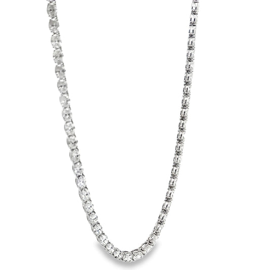 21.84 CTTW Straight-line Necklace