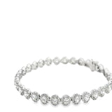 6.88 CTTW Halo Tennis Bracelet