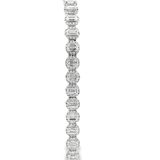 7.14 CTTW Halo Tennis Bracelet