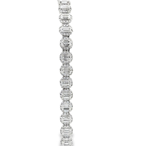 7.14 CTTW Halo Tennis Bracelet