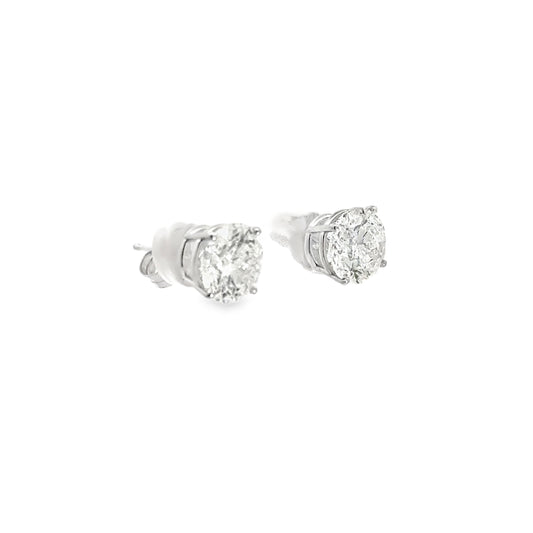3.37 CTTW Studs Earrings