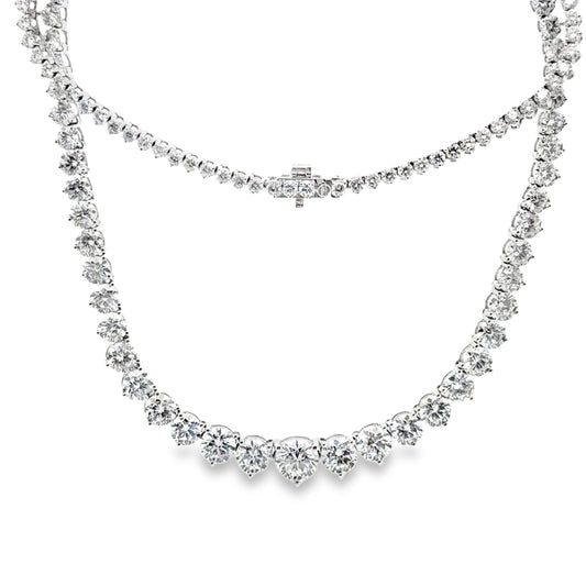 20.00 CTTW Graduated/Riviera Necklace