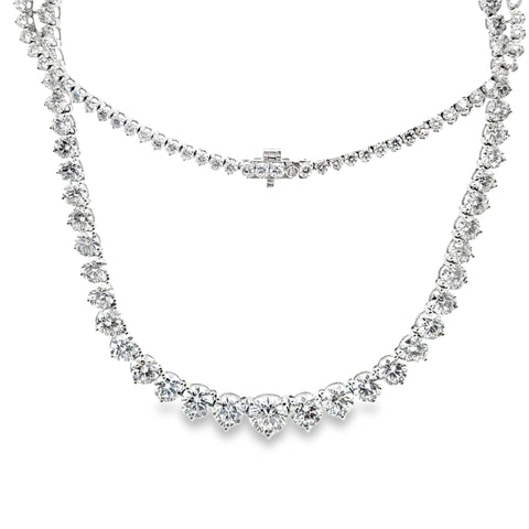 20.00 CTTW Graduated/Riviera Necklace