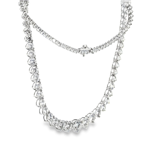 20.00 CTTW Graduated/Riviera Necklace