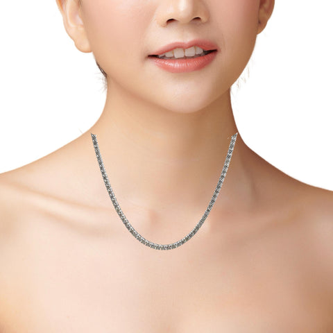 7.54 CTTW Straight-line Necklace