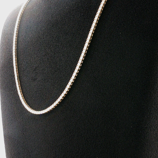 7.11 CTTW Straight-line Necklace
