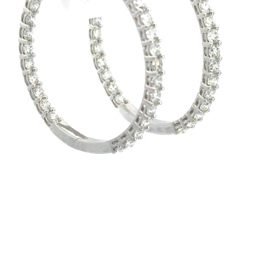 5.00 CTTW Hoops Earrings