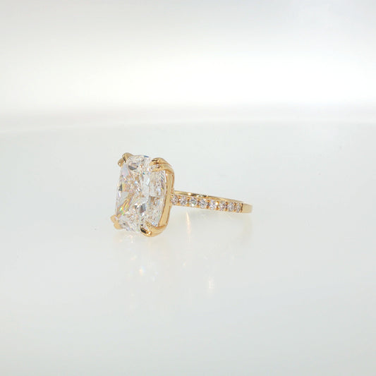 8.30 CTTW Accented Solitaire Ring