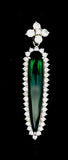 Estate Custom Design 5.13 ct Green Tourmaline and 1.41 cttw Diamond Platinum Pendant 15264