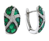 E.H. Collection 2.03 ct Emerald & Diamond Earrings 14350