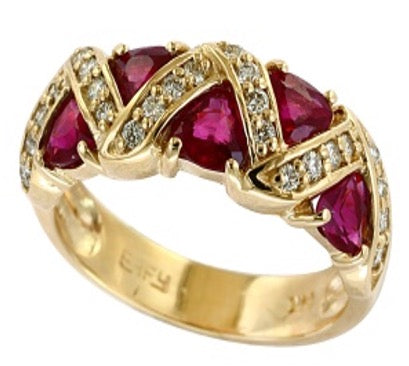 E.H. Collection 1.66 cttw Ruby & Diamond Ring 14396