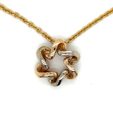 Estate 14K Two Tone Swirl Necklace 13742