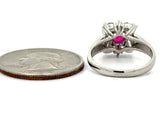 Estate Ruby Fine Oval .53cttw and Diamond Ring 15267