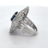 Estate Gem 6.68 ct Oval Sapphire & 5.95 cttw Diamond Ring 15458