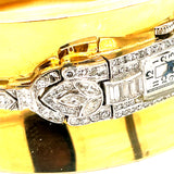 From The Estate Of Iconic Music Composer Earle & Eloise Sidwel Hagen Custom 1.25 cttw Diamond Watch Bangle 14093