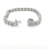 Estate Bold 20.11 cttw Diamond (Average .75 ct Each) 14K WG Tennis Bracelet 15423