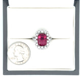 Estate 5.02 ct Pink Tourmaline Diamond Platinum Ring 15550