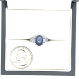 Estate 6.26 ct Star Sapphire Diamond Platinum Ring 15549