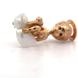 Estate Designer William Ruser Sapphire & Biwa Pearl Angel Brooch 15557