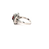 Estate Fine .69 ct Ruby & 1.08 cttw Diamond Platinum Ring 15765