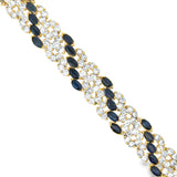 Diamond and Sapphire 18K Yellow Gold Bracelet