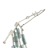Designer H. Stern Aquamarine and Diamond 18Kt White Gold Bracelet (Lizard Collection)