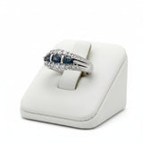 Color Change Natural Alexandrite and Diamond Platinum Ring