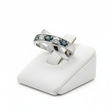 Color Change Natural Alexandrite and Diamond Platinum Ring