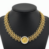 1910 Ten Dollar Coin and Diamond Link 14K Yellow/White Gold Necklace