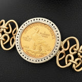1910 Ten Dollar Coin and Diamond Link 14K Yellow/White Gold Necklace