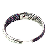Roberto Coin Animalier Multi Color Sapphire and Diamond Hoop Earring