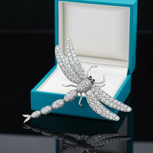 Tiffany & Co Diamond and Platinum Dragonfly Brooch