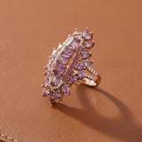 6.50cttw Pink Sapphire and Diamond 14K Rose Gold Ring