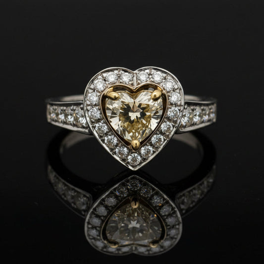 Yellow and White Diamond 14K/18K Gold Ring