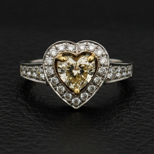 Yellow and White Diamond 14K/18K Gold Ring