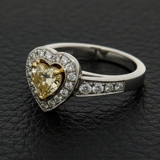 Yellow and White Diamond 14K/18K Gold Ring