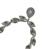 Modern Diamond and Platinum/18Kt White Gold Necklace