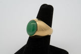 Estate Jade 14K Yellow Gold Ring 15437