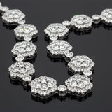 Designer AV 8.46cttw Diamond 14Kt White Gold Floral Necklace