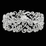Designer AV 7.45cttw Diamond 14Kt White Gold Bracelet