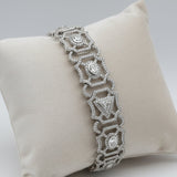 Designer AV 6.69cttw Diamond 14K White Gold Bracelet