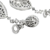 High End 12.68cttw Diamond 18Kt White Gold Dangle Earring