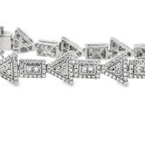 Designer AV 4.62cttw Diamond 14Kt White Gold Bracelet