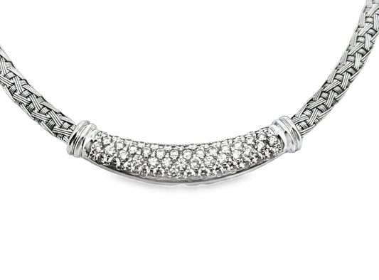 Designer Roberto Coin 3.00 cttw Diamond 18kt White Gold Necklace