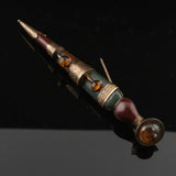 Scotttish Dirk 1890 Gemstone 9K Brooch